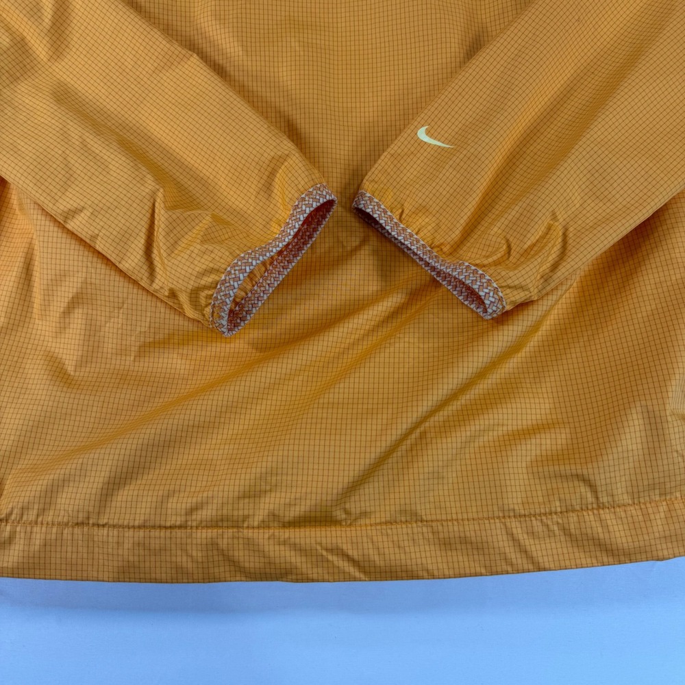 Nike ACG Vintage Anorak Windbreaker Orange Grid NikeFIT Pullover Hooded Jacket M - Picture 10 of 12
